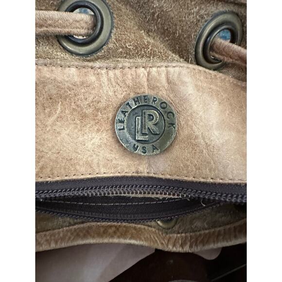 Leatherock Women's Brown Leather Crystal western Tote Shoulder Bag - Picture 6 of 8